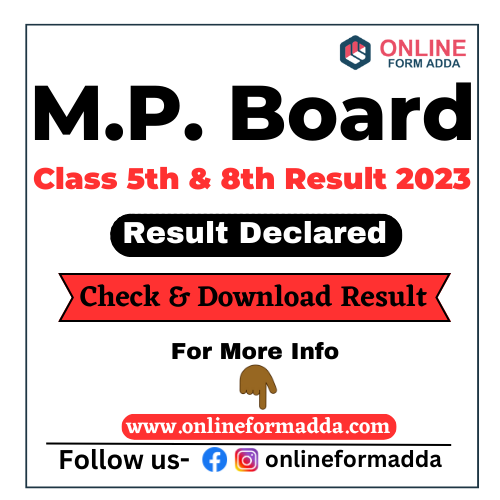 Mp class 5th 8th result 2023